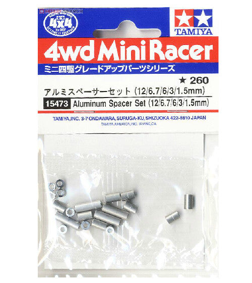 Aluminum Spacer Set (12/6.7/6/3/1.5mm)