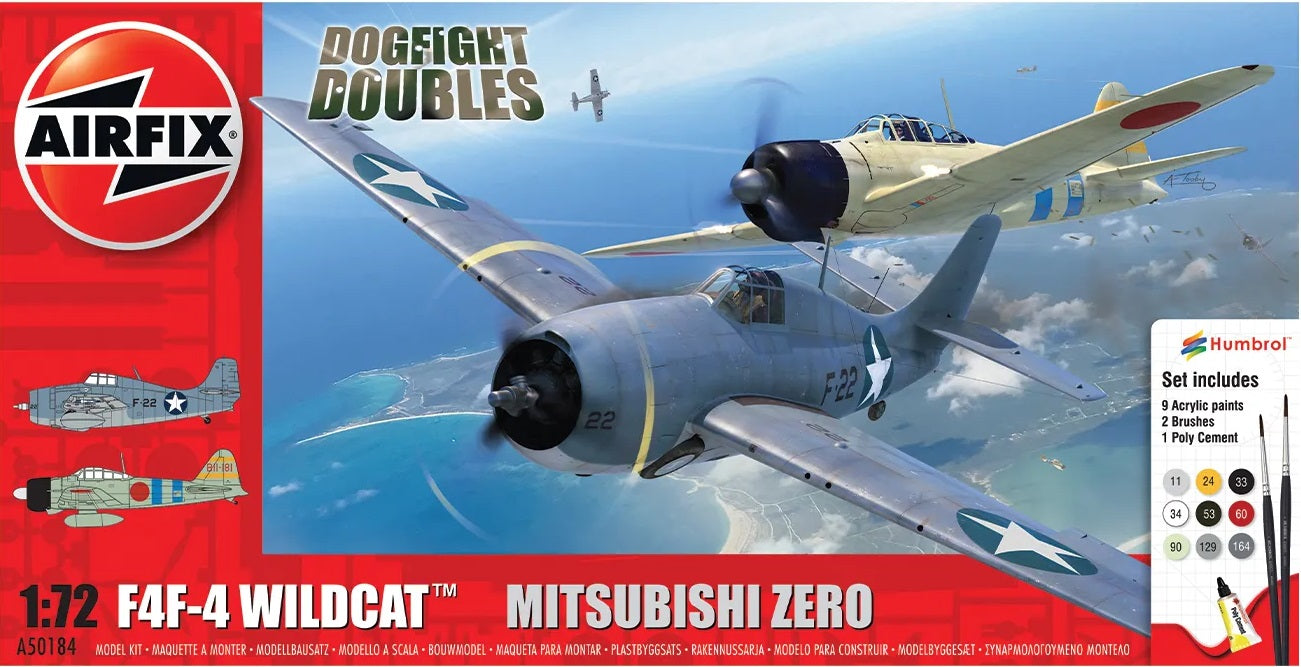 Grumman F4F-4 Wildcat & Mitsubishi Zero Dogfight Double